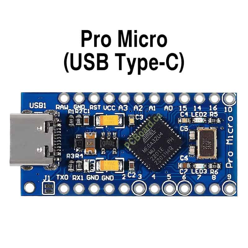 Arduino Pro Micro Compatible 16MHz or 8MHz - Micro USB or USB Type C