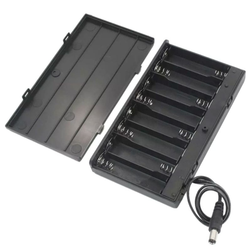 New Plastic 8 X 1.5V AA 2A CELL Battery Holder Storage Box standard 12V
