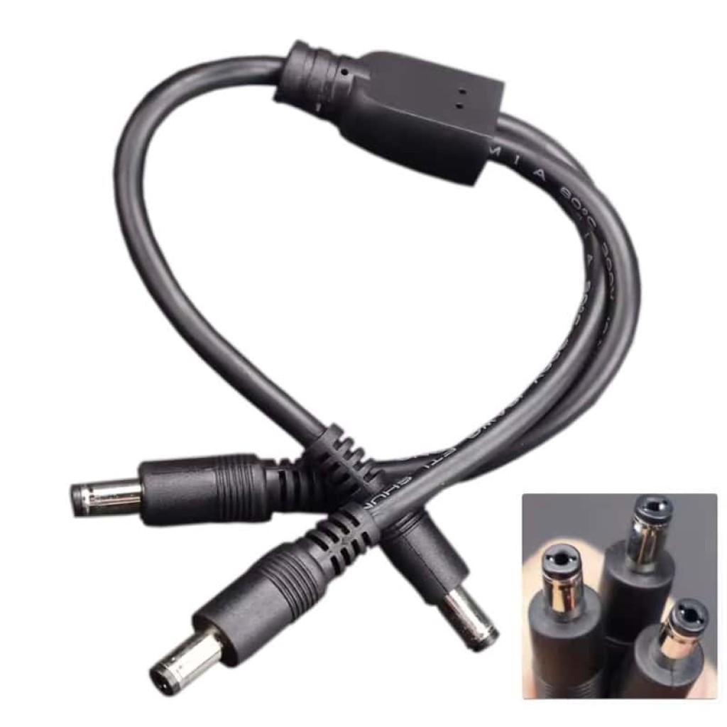 5.5x2.1mm 1-to-2 Male Splitter 5.5x2.1mm 1-to-2 Male Splitter