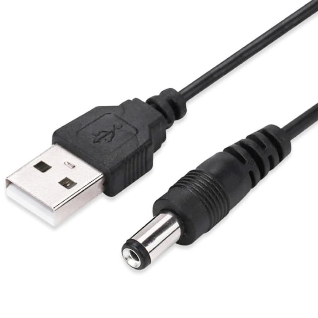 USB 2.0 Type-A Male to DC 5.5x2.1mm Power Cable 0.8m USB 2.0 Type-A Male to DC 5.5x2.1mm Power Cable 0.8m