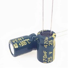 470 uF 25v Electrolytic Capacitor