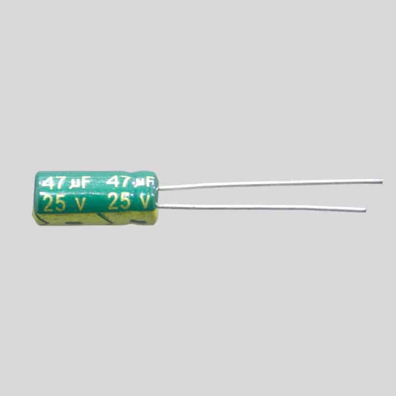 KME  ELECTROLYTIC CAPACITOR 25v  47uf  FC SERIES   QTY = 10 