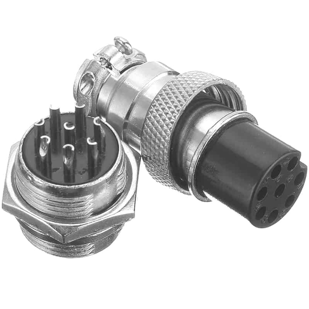 Rotatable Aviation Power Cable Connector – 2 To 9 Pins, Push-Pull, Solder Type (FHG.0B/EGG)