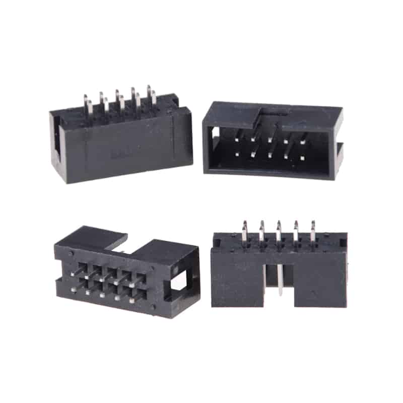 10x IDC 10 Pin Male Header Connector with Ejection Latch. Vertical 