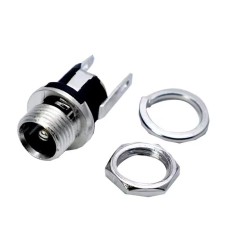 5.5x2.1mm Panel Mount DC Power Jack with Nut & Lock Washer 5.5x2.1mm Panel Mount DC Power Jack with Nut & Lock Washer