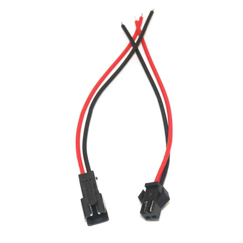 15cm 10Pcs long JST SM 2pins plug male to female wire connector EL P lcTEUS
