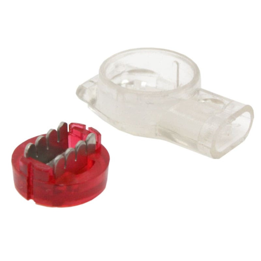 Spite Connector Red Button Telephone Butt Splice Connector | PCBoard.ca