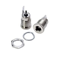 5.5x2.1mm Metal Panel Mount DC Power Jack with Nut & Lock Washer