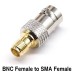 SMA to BNC RF Coaxial Adapter Four Gender Variants SMA to BNC RF adapter assortment with BNC male and female to SMA male and female connector configurations