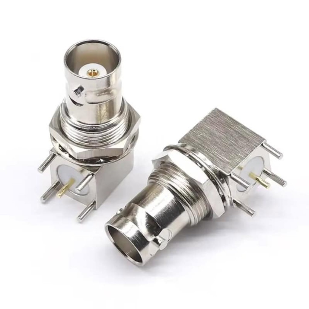 BNC Female PCB Mount Bulkhead Connector BNC Female PCB Mount Bulkhead Connector with Panel Mount Hardware