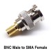 SMA to BNC RF Coaxial Adapter Four Gender Variants SMA to BNC RF adapter assortment with BNC male and female to SMA male and female connector configurations