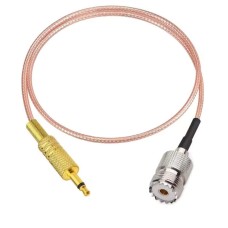 UHF SO239 Female to 3.5mm 1/8-inch TS Male RF Cable UHF SO239 Female to 3.5mm 1/8-inch TS Male RF Cable