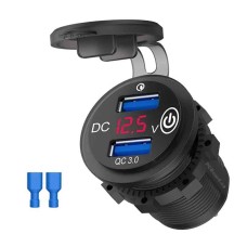 Dual USB with Red Volt Meter