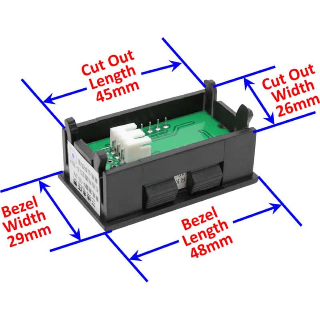 Digital Volt Meter (0.56 inch) (Red, Green, Blue or White) | PCBoard.ca