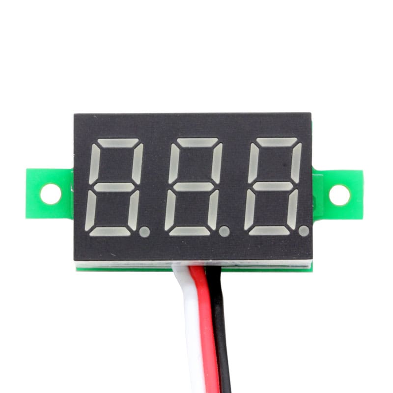 Three-Wire LED Volt Meter Voltage Monitor 5 Pcs Blue 0.36 Inch Digital Display DC Voltmeter Digital Voltmeter