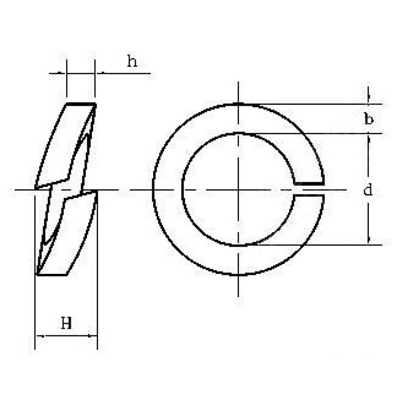Metric Stainless Split Spring Lock Washer PCBoard.ca