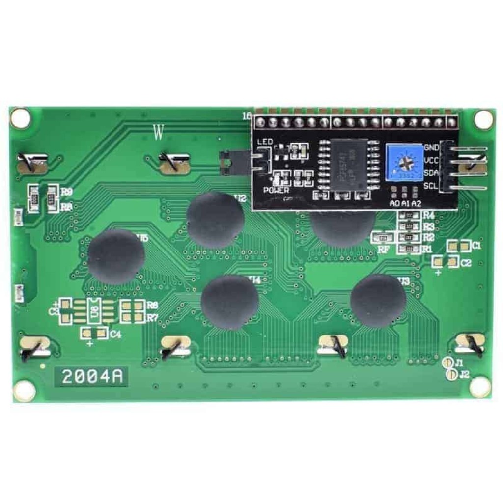 4-Digit I2C LCD Display Module - 1x4 Character, 5-Pin, PCB Mount
