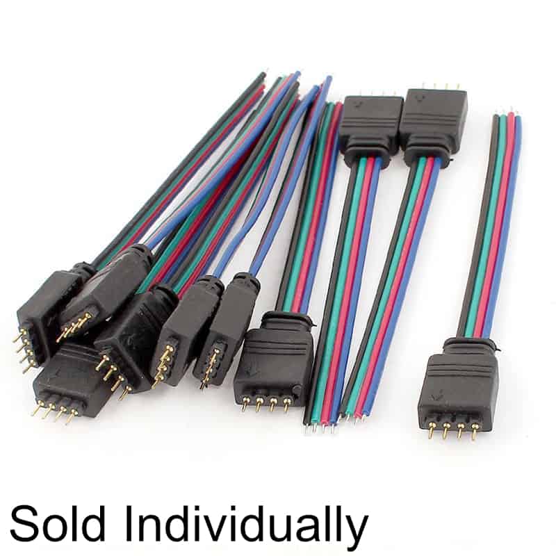 Acheter Mayitr 10 pièces 3528 5050 RGB 4 broches mâle + femelle connecteur  câble cordon pour bandes LED