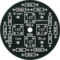 LED MR16RGB: 4-LED RGB MR16 Display PC Board