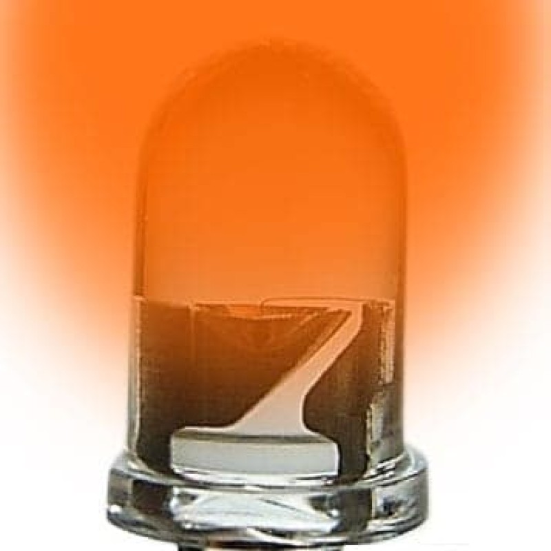 LED Yellow Orange 5 mm Super Bright 10 LED Giallo Arancio 5mm Resistenze 