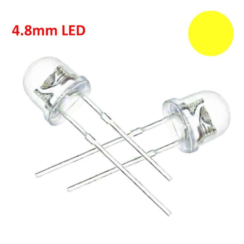 4.8mm Yellow Straw Hat LED