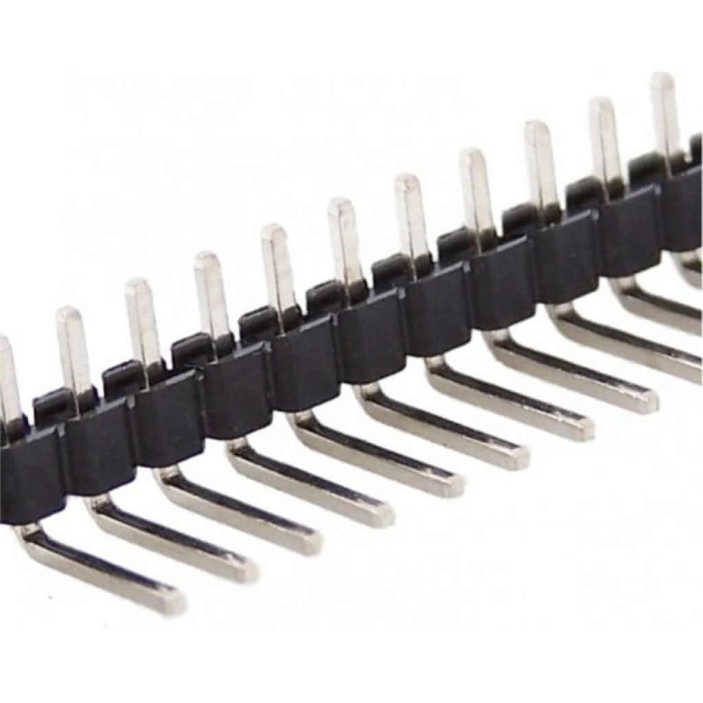 40-Pin Male Single Row Header Right Angle | PCBoard.ca