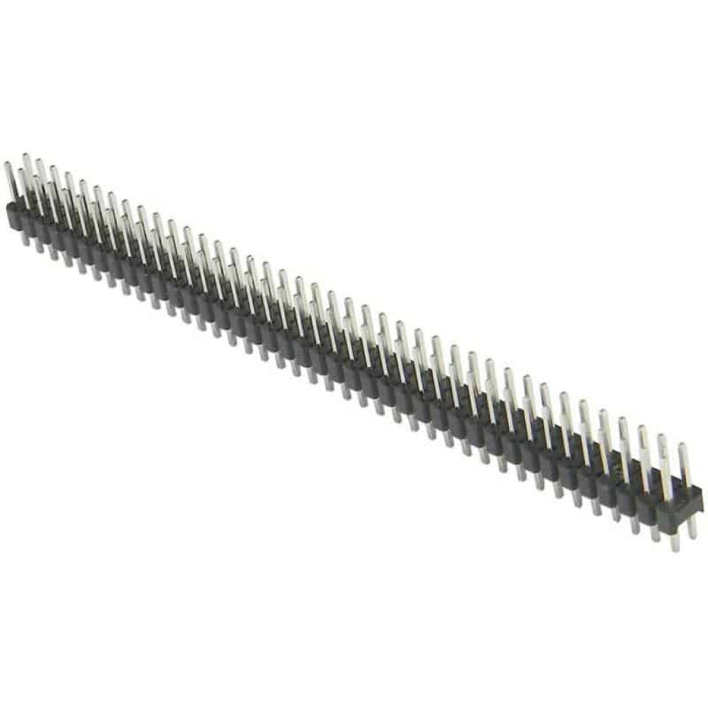 thumbnail image 2 of 10x 2.54mm Pitch 2x40 Pin Double Row SMT Male Pin Header Strip (80 Pins Total) 2 of 6