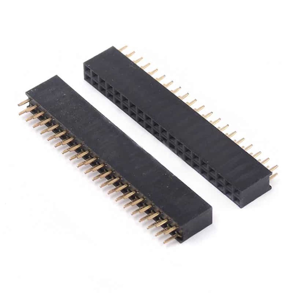 Dual Row Female Header In 6 8 18 20 40 And 80 pin PCBoard ca