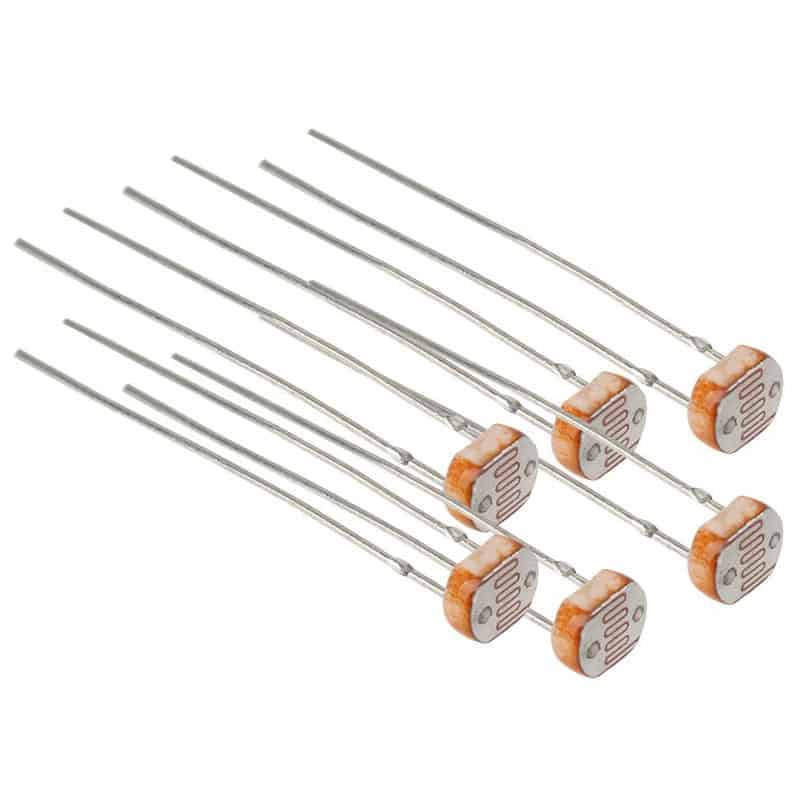 10pcs Photoresistor Photoconductive Cell Light Dependent Resistor 80-150K LDR 12mm Plastic Pacakge 