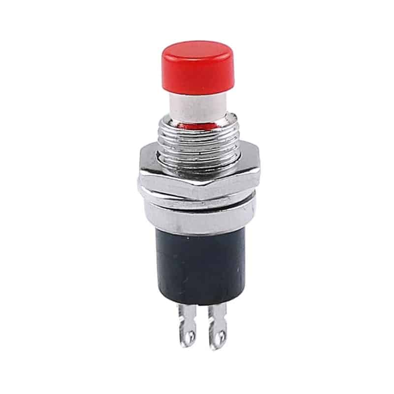 Mini Push Button Switch - Black or Red - NO or NC Contacts