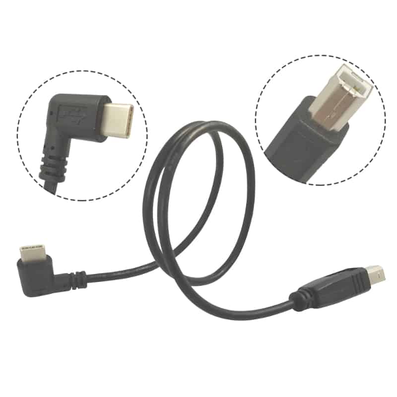 USB C Male to USB B Male 50cm PCBoard.ca Canada