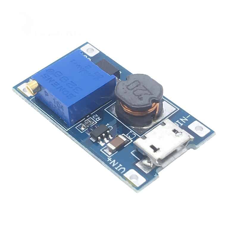 MT3608 526V Boost Regulator with a Micro USB Port