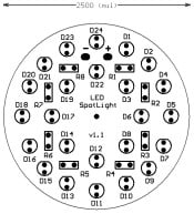 LED SpotLight 24-LED Component Layout