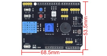 9-in-1 Educational Shield for the Arduino UNO