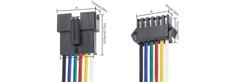 JST SM Connector Showing Dimensions