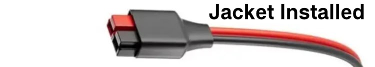 Anderson Style PVC connector jacket installed on Anderson Powerpole connector assembly
