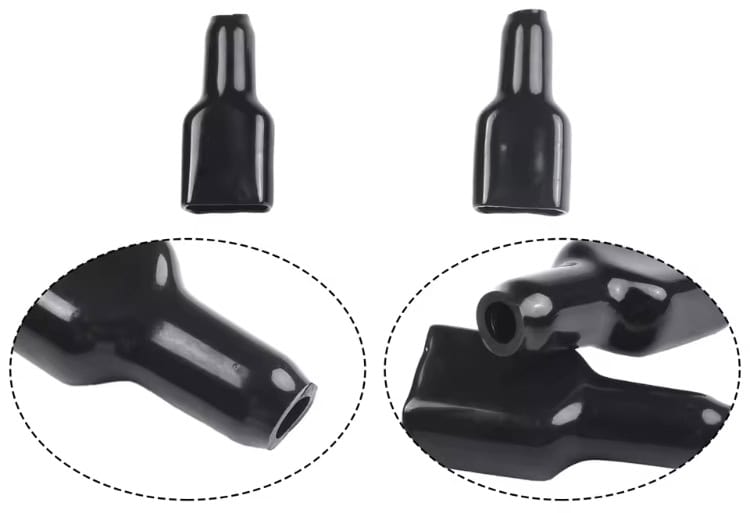 Pair of black Anderson Style PVC connector jackets for 15A 30A 45A Powerpole connectors