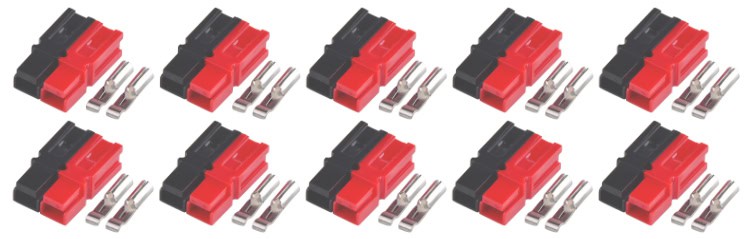 Powerpole Compatible 30A Connector Set 10-sets, 20pc Red Black powerpole compatible connector set 10pc 30A red black housings