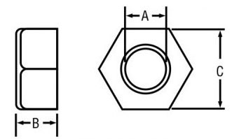 Hex Nut (Nylon)