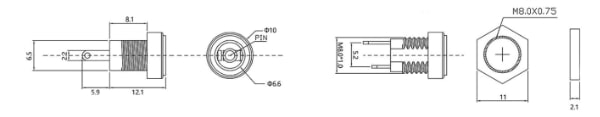 2.5mm Power Jack Dimensions
