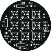 LED MR16 9-LED Blank PC Board