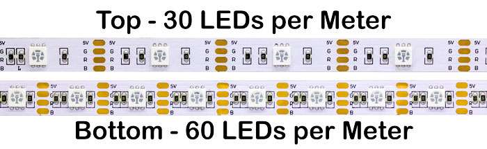 Bulk materiale Inhibere 5v RGB LED Strip Ribbon (60 LEDs per Meter) - 1 meter