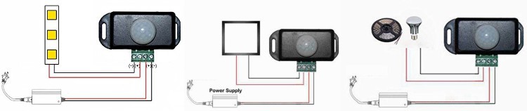 PIR Infrared Sensor for LED Ribbons and Modules 12V-24V