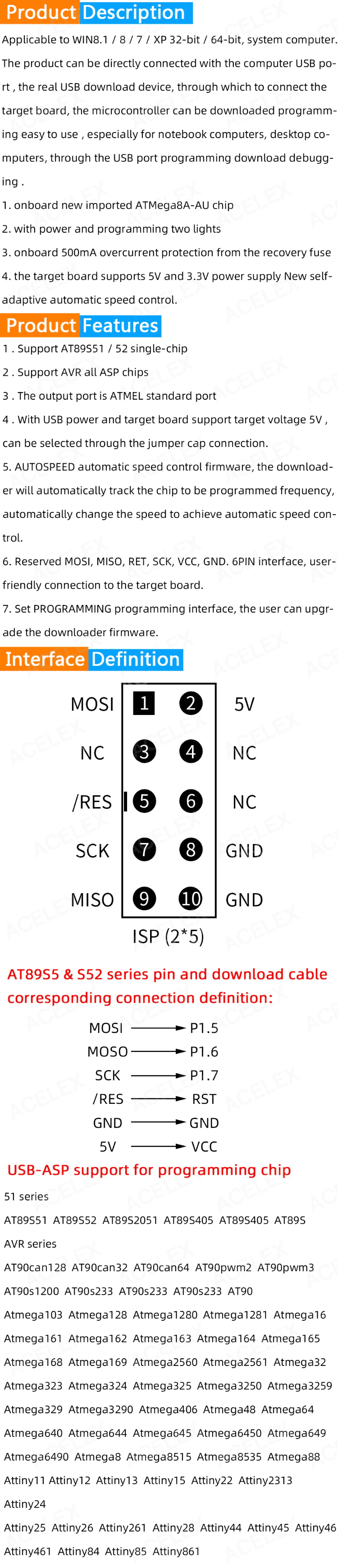 USB ISP AVR Programmer