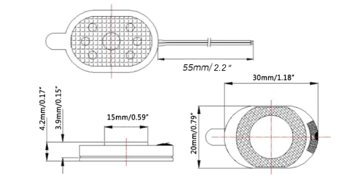 30mm x 20mm 8 ohm Speaker Dimensions