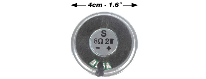 40mm 1.6-inch 8 ohm, 2 watt Speaker