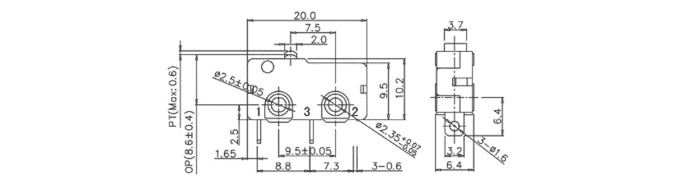 Lever Micro Switch Sizing