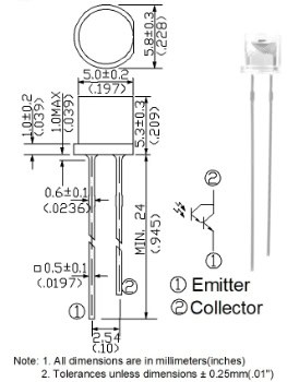 Photodarlington Dimensions